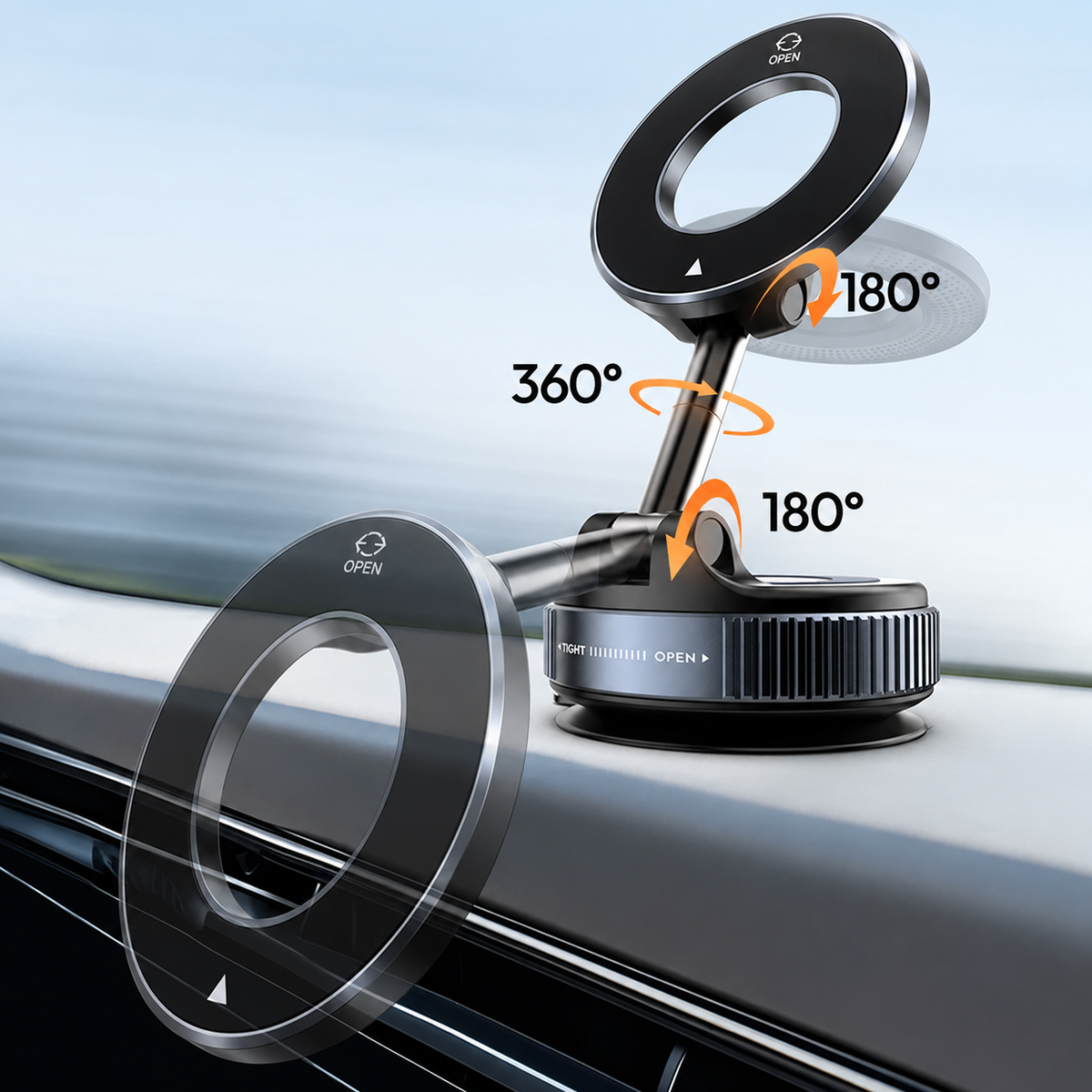 GUCCQUEEN X68 Magnetic Vacuum Phone Mount